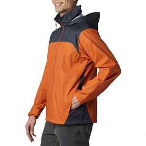 Unisex <b>Long</b> Sporty Hooded <b>Jacket</b> Lightweight Full Zip Windbreaker Color Block Outdoor Casual Custom Logo - Product Image 3