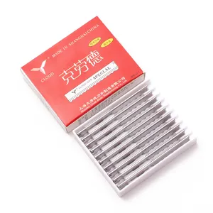 10 pièces/boîte, rasoirs à cheveux jetables à lame simple en acier inoxydable C6000, lames de rasage pour barbier - Product Image 1