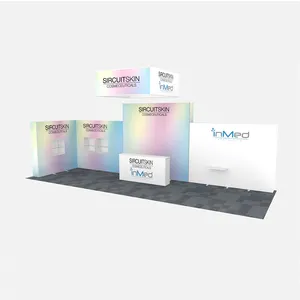 10X20 20X30 Led Draagbare Straight Backlit Popup Display Expo Tentoonstelling Beursstand