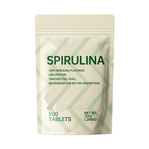 Tabletas de Espirulina 100% Orgánica Sin Azúcar de Marca Privada OEM en Bolsa con 9 Aminoácidos <span class=keywords><strong>Esenciales</strong></span> y Proteínas - Product Image 1