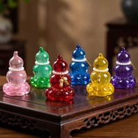 Nouveau style chinois, base rotative en verre émaillé de Zibo, pendentif à pompon imitation perle, semi-fait main, décoration pour voiture, bureau ou table.