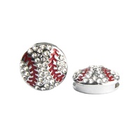 Factory Direct Sport Balls Spiel Strass Sliding Charms für Halskette Armband Slider Charms