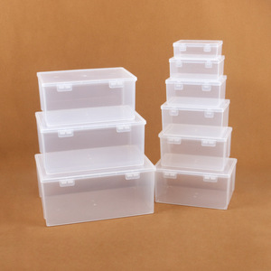 Transparent Plastic Storage Box <b>Set</b> Rectangle Dustproof Organizing Container For Jewelry <b>Toys</b> Accessories Home Office Desktop - Product Image 2