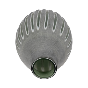 Vaso Ovale Decorativo Moderno in Vetro con Profilo Scolpito per Soggiorno, Camera da Letto, Ufficio e Tavolo - Product Image 5