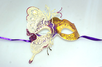 Masque de bal masqué de luxe de haute qualité en forme de papillon pour femmes adultes, en métal et plastique avec impression en relief