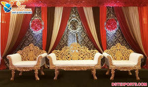 Conjunto de sofás plateados para escenario de boda, conjunto de sofás de moda para boda - Product Image 5