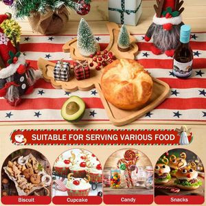 Bamboo <b>Angel</b> Shaped Serving Tray Christmas Theme Fruit Bread <b>Board</b> Multi Functional Easy Clean Tableware - Product Image 2