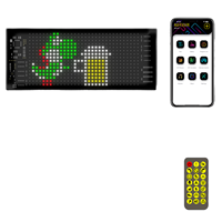 Panel LED Flexible para Automóvil, Pantalla LED USB 5V BT, Programable con Texto y Patrones, Control Remoto