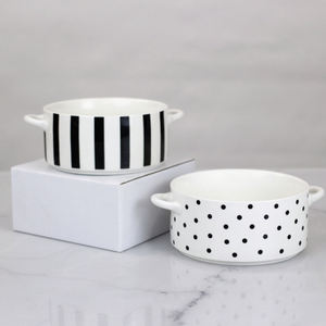 Cuencos de porcelana redondos para sopa, conjunto de cuencos de 30 onzas con asas para cebolla francesa, sopa, Chile, ternera, juego de cuencos de cerámica para sopa - Product Image 2