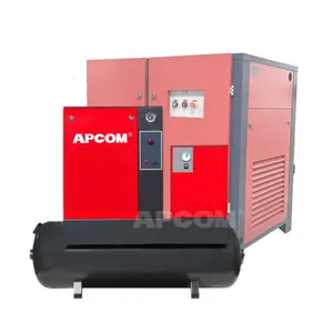 Compresor de aire APCOM 7.5hp 5.5kw 15kw 22kw 37kw compresor de aire de tornillo de frecuencia variable de imán permanente industrial 7.5kw 11kw