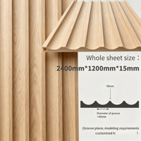 Panneaux muraux acoustiques rainurés 3D personnalisés, imperméables et insonorisés pour la décoration murale et de plafond des villas et hôtels, style moderne et luxueux