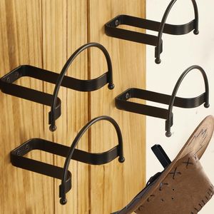 4 packs de crochets en métal pour porte-chapeau <span class=keywords><strong>mural</strong></span> noir pour le salon, la garde-robe, le <span class=keywords><strong>sac</strong></span> de rangement et le présentoir en tissu, bon marché, style américain populaire. - Product Image 1