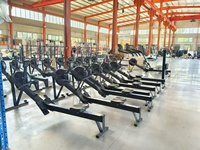Máquina de Remo, Equipo de Gimnasio, Resistencia al Aire, Remo Plegable, Ventilador Cardiovascular, Uso Comercial