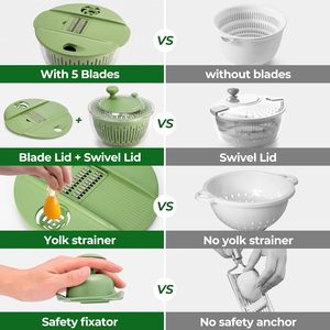Manual Plastic Household Kitchen Use Fruit and Vegetable <b>Salad</b> <b>Tools</b>-<b>Salad</b> Mixer Spinner for Kitchenware - Product Image 2