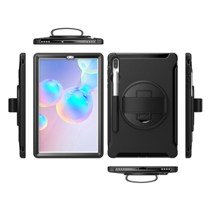 Per Samsung <span class=keywords><strong>galaxy</strong></span> Tab <span class=keywords><strong>S6</strong></span> T860 TPU cavalletto caso con le mani cinghia sul retro della copertina - Product Image 2