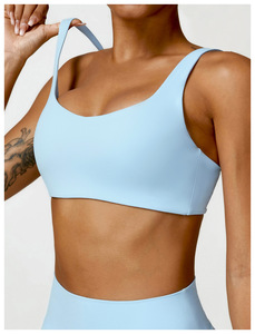 Sujetador de Yoga ajustado y de secado rápido a prueba de golpes para correr hermosa espalda ropa interior deportiva desnuda Fitness Tank Tops - Product Image 5