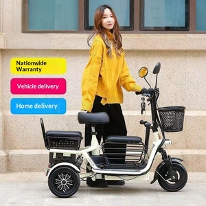 Nouveau vélo électrique pliable deux places, mini, pour adultes (hommes et femmes), parent-enfant, batterie lithium 48V, 20 km/h, moteur sans balais - Product Image 2