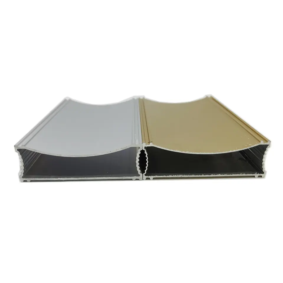 6063 OEM/ODM Campuran Kustom Aluminium Ekstrusi Profil Skrap Selesai Dekorasi Tirai Dinding Profil Aluminium