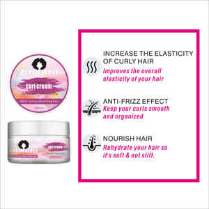 Crème Coiffante Forte Fixation à l'Huile de Ricin Végétale pour <span class=keywords><strong>Cheveux</strong></span> Bouclés, Hydratante et Volumisante, 280ml - Product Image 3