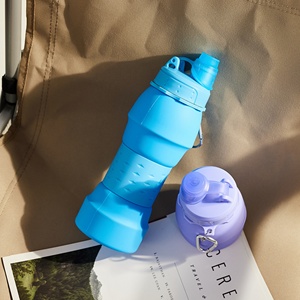 Bouteille d'eau pliable en silicone résistante aux hautes températures pour le sport, vente en gros, bouteille d'eau portable pliable pour les voyages - Product Image 5