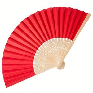 Éventail Pliant Personnalisé en Bambou, Peint à la Main, Style DIY, 21*38cm, Disponible en 33cm, Motif Fleur d'Amour, Vente en Gros - Product Image 4