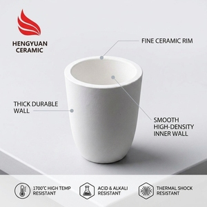 <span class=keywords><strong>Creuset</strong></span> en céramique d'alumine haute pureté 99 %, résistant à 1800 °C, pour fusion en laboratoire, en corindon, tailles personnalisées - Product Image 3