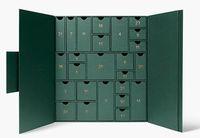 Calendrier de l'Avent de Noël personnalisé, boîte à double porte pour les soins de la peau, le vernis à ongles, les cils, les bijoux, les cosmétiques, emballage cadeau