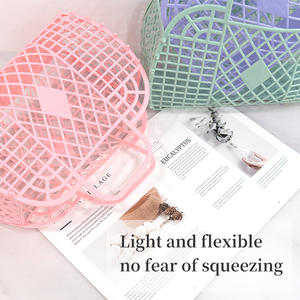 Handheld Eco-Friendly Multifunction Simplicity PE Plastic Summer Portable Detachable Shopping <strong>Storage</strong> <strong>Basket</strong> - Product Image 6