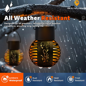 वाटरप्रूफ आउटडोर सौर पेंडेंट फांसी लालटेन फ्लैकरिंग लौ बगीचे के पाटियो यार्ड ट्री कैंपिंग सजावट के लिए प्रकाश का नेतृत्व किया - Product Image 4