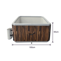 Hochwertiger personalisierter Drop-Stitch DWF-PVC aufblasbarer Massagepool für 4-6 Personen 180 Airjets Spa Whirlpool