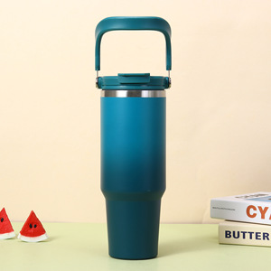 30oz Portable Sports Customized Double Walled Stainless Steel Office Cup Travel Mug with Handle Thermal Insulation - Product Image 6