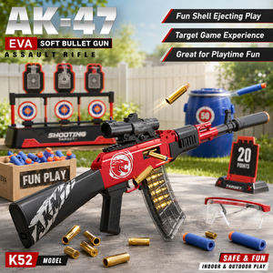 Lanceur <span class=keywords><strong>de</strong></span> billes EVA K21 rouge manuel à déclenchement par cartouche, corps <span class=keywords><strong>de</strong></span> 98 cm, pour <span class=keywords><strong>jeu</strong></span> <span class=keywords><strong>de</strong></span> cible en extérieur, vente en gros pour la distribution au détail - Product Image 2