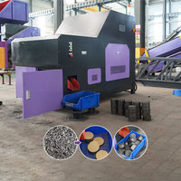 Machine à briquettes hydraulique automatique pour copeaux de métal, ferraille et poudre métallique en fonte