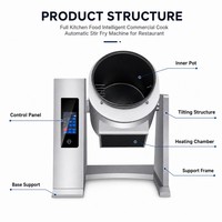 Mesin Robot Masak untuk Restoran, Robot Penggoreng Cerdas, Mesin Masak Komersial