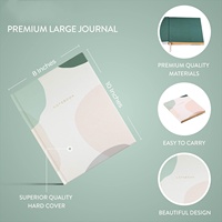 Hermoso Cuaderno grande de tapa dura para diario, toma de notas y Planificación, cuaderno diario forrado