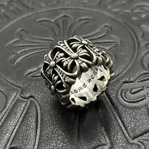 Anel Retro de Latão com Cruz de Diamante, Anel Banhado a Ouro Eterno para Homens e Mulheres, Anel de Casal, Estilo Hip-hop, Joia da Moda, Presente - Product Image 5