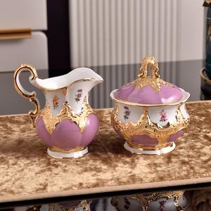 Services de table de luxe de style royal en or, vaisselle en porcelaine, ensemble de tasses à café, services de table en porcelaine provenant d'une usine chinoise - Product Image 4