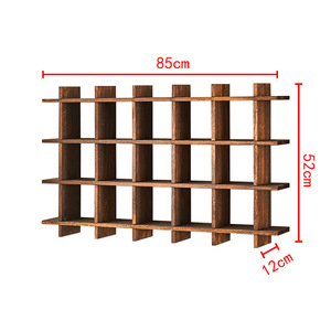 Étagère murale en bois massif multi-niveaux pour tasses à thé, support pour service à thé, pour salon - Product Image 6