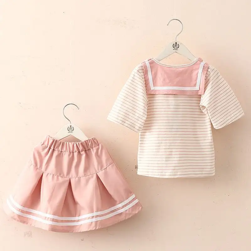 Retail Online Shopping Chinese Child Apparel Designer T Shirts School Skirt For Distributor Indonesia