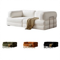 Ensemble de canapé-lit minimaliste carré en mousse compressée, pliable, double usage, pour petits espaces, avec dossier amovible et lavable, idéal pour hôtels et villas