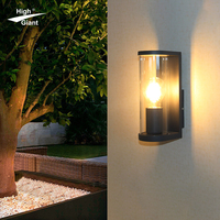 Lámpara de Pared para Exteriores de Alta Transmitancia, Impermeable, con Sensor de Movimiento PIR, Base de Aluminio, E27