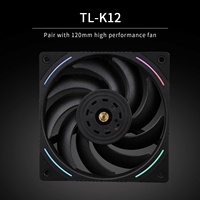 Pendingin CPU Phantom Spirit 120 EVO 7X6mm Heat Pipes Fluid Bearing ARGB LED Kipas Ganda PWM untuk Pendinginan Casing Komputer