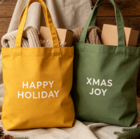 Sac cadeau en toile pour les fêtes de fin d'année, stock disponible, accepte l'impression de motifs personnalisés pour la vente en gros de Noël