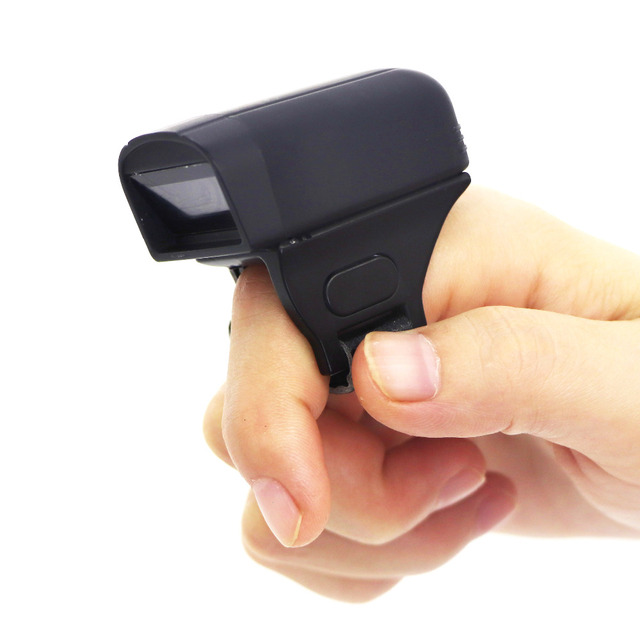 2D Mini Finger Barcode Scanner Portable 2.4G Wireless and Wired USB Interface Compatible with Bluetooth Stock Product