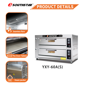Four <span class=keywords><strong>à</strong></span> sole en acier inoxydable de haute qualité Southstar, 2 niveaux, 6 plateaux, pour restaurant, boulangerie, hôtel, pierres et céréales en option - Product Image 3