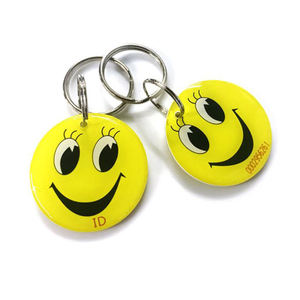 크리스탈 스마일 태그 ISO14443A 출입 통제 스마트 IC 키링 13.56MHz 태그 에폭시 카드 - Product Image 1