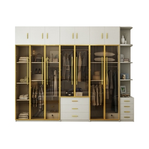 Armarios de plástico de lujo clásicos con puerta contemporánea ensamblada para dormitorio Prima para armarios de sala de estar de centro comercial fácil de montar - Product Image 2