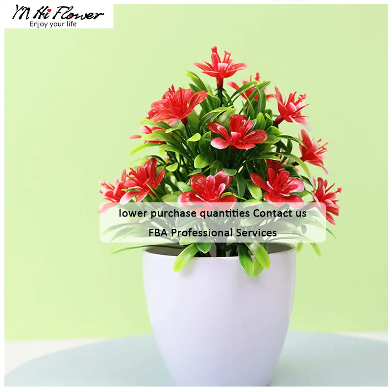 Populaire Mini Bonsai Boom Plastic Plant Pot Kunstbloemen Voor Badkamer Tafelblad Keukendecoratie