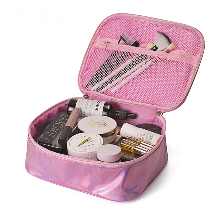 Voyage maquillage Train Case cosmétique organisateur artiste brosses toilette bijoux numérique accessoires pochette de rangement sac de beauté