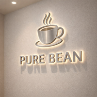 Letrero Exterior de Acero Inoxidable con Retroiluminación 3D, Letras de Canal con Logotipo, Letras Acrílicas Iluminadas de Lujo para Publicidad, Logotipo LED